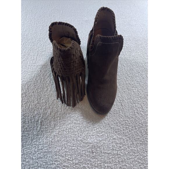 Ariat Fashion Boots Womens Lily Ankle Fringe Whiskey Size 10 - Picture 1 of 9